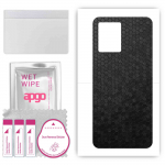 apgo Protective Skin Sticker for the back compatible with Oppo Reno8 4G, Wrap Film, Foil, Vinyl - Pattern Black Honeycomb