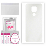 apgo Protective Skin Sticker for the back compatible with Motorola Moto G Play, Wrap Film, Foil, Vinyl - Pattern Matte Transparent