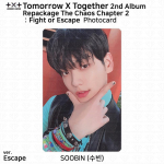TXT 2. albumi kordusv&auml;lanne The Chaos Chapter 2 Fight Or Escape fotokaart postkaart Soobin - PC (E ver.)