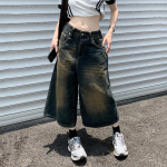 T&auml;navar&otilde;ivad Y2k Style Baggy Denim Shorts Naiste laia s&auml;&auml;rega l&uuml;hikesed p&uuml;ksid Mood k&otilde;rge v&ouml;&ouml;kohaga pesu P&otilde;lvepikkused teksad Naiste XXS sinine