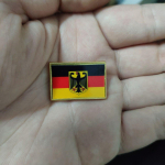 Moodne Saksa riigilipp Pross rahvusembleem Eagle tsingisulamiga kaetud PVC suurus 2,5 cm * 1,5 cm kerge luksus, sama stiil #1