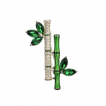 Elegantne retroroheline taimne bambusekujuline prossin&otilde;el naiste krae tarvikud