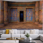 Vana-Egiptuse seinavaibad Seinaripp Hierogl&uuml;&uuml;filised nikerdused Boho Toakaunistused Aksessuaarid Egiptuse Seinavaibad Esteetilised 230x150cm