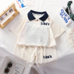 Laste l&uuml;hikeste varrukatega POLO s&auml;rgikomplekt Suvine vabaaja &uuml;likond poistele ja t&uuml;drukutele 90cm