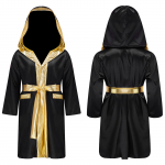 Lastele poistele poksimantel Halloweeni cosplay kost&uuml;&uuml;m, pikkade varrukatega, eest lahtine metallik&auml;&auml;rne satiinist kapuutsiga mantel v&ouml;&ouml;ga 5-6 Years must