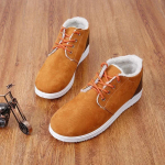 Meeste L&uuml;hikesed Saapad Uued Retro Pl&uuml;&uuml;s Soojad Mugavad Paksu Tallaga T&ouml;&ouml; Lumesaapad V&auml;ljas Mood Sport Vabaaja Puuvillased Kingad 2024 39 pruun