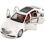 1/24 skaalaga Benz E300 m&auml;nguautosulamist survevalatud tagasit&otilde;mmatav automudel koos valguse ja heliga m&auml;ngus&otilde;idukitega t&auml;iskasvanutele poistele t&uuml;drukutele kingitud m&auml;nguasi 1/24-Size:21*7.3*6cm valge