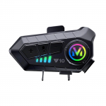 Y10 mootorratta BT5.3 sisetelefoni peakomplekti m&uuml;rasummutus, mis &uuml;hildub erinevate kiivritega Hard Mic