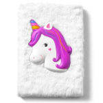 Agenda licorne avec date &agrave; personnaliser fourrure squishy