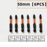 50 mm kuuskantmagnetilised kruvikeeraja otsikud PH1 PH2 PH3 PZ1 PZ2 PZ3 rist