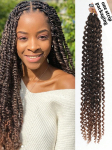 18-tollised Ocean Wave heegeldatud juuksed s&uuml;nteetilised s&uuml;gava laine keerdumisega heegeldatud punutud juuksepikendused Ombre Afro Curls Passion Twist juuksed 18inch