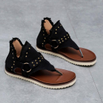 Moodsad Gladiaatorjalatsid Naiste Lamedad sandaalid V&auml;litingimustes Klambriga varvastega vabaaja sandaalid naistele Suvised Libisemiskindlad Pehmed Jalatsid Uus 36 sinine