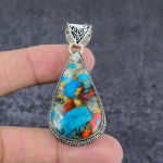 Spiny Oyster Gemstone Handmade 925 Sterling Silver Jewelry Pendant 2.36 t2t37