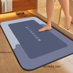 Vannitoa p&otilde;randamatt WC ukseava Kiiresti kuivav jalamatt uksematt WC majapidamisvaip Vannitoa &uuml;liimav p&otilde;randamatt kodukaunistus 40*60cm sinine