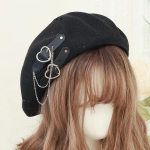 Lolita T&uuml;drukud Naiste Punkbarett Magusad jahedad Juukseaksessuaarid Moodne Beanie JK M&uuml;ts Suvine Hingav Preppy Stiilis Gooti m&uuml;tsid M&uuml;ts None must