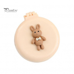 Kokkupandav juuksehari peegliga, pehmete harjastega Peanaha massaaž Multifilm Bowknot Bunny Kaasaskantav juuste lahtiharutamine Stiilimiskamm Juuksuri t&ouml;&ouml;riistad S&uuml;nnip&auml;ev kollane