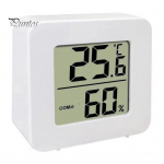 Siseruumides juhtmevaba termomeeter H&uuml;gromeeter K&otilde;rge t&auml;psusega kompaktne kaasaskantav akutoitel kergesti loetav temperatuurimonitor valge