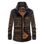 Meeste s&uuml;gistalv vabaaja paksud soojad s&auml;rgid Camisa Masculina Chemise Homme Meeste Militarrcoat Villased fliismantlid L