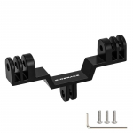 RIDERACE alumiiniumist topeltkinnitusadapter GoPro Hero jaoks 11/10/9/8/7/6/5 Jalgrattaarvuti hoidik Kaamera korpus K&auml;eshoitav monopood must