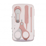 Baby Nail Kit Beebi manik&uuml;&uuml;ri komplekt koos Baby Nail Clipper Scissor Baby Nail roosa