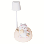1 tk Pehme armas magav kass pai &ouml;&ouml;valgusti magamistoa voodi k&otilde;rval 3 k&auml;igu reguleeritav &ouml;&ouml; toitmine silmade kaitsevalgusti k&otilde;rge v&auml;&auml;rtusega atmosf&auml;&auml;rivalgus Soft and cute sleeping cat white