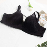 Lace Underwire rinnahoidja Push Up rinnahoidjad &otilde;mblusteta voodrita rinnahoidja Deep Cup minimeerija rinnahoidja Sexy Plus Size aluspesu Naiste pesu EF Cup 36E must