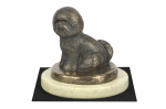 Bichon Frise, Bichon Tenerife, Bichon a poil frise - dog figurine, dog silhouette figurine, trophy for Art-Dog dog show exhibition