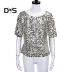 Naiste s&auml;rk, l&auml;ikiv litrid, poolvarrukad, kaelus, &uuml;hev&auml;rviline pehme hingav pullover S&auml;delev peo&otilde;htu kokteilipluus L must