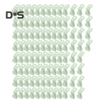 100 tk riidepuu &uuml;henduskonksud siledad servad, mitmeotstarbelised, ruumi s&auml;&auml;stvad riidepuud, plastikklambrid roheline