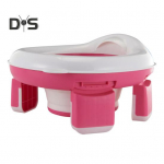 Ohutu kaasaskantav beebitualettiste Mugav Mugav Kokkupandav Disain, Laia kasutusega beebitualett reisimiseks roosa