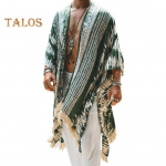 Rannar&uuml;&uuml; Meeste Ebakorrap&auml;rase Mustriga Cape Narmastega &Auml;&auml;risega Vaba L&otilde;ikega V&auml;litingimustes Rannasalong P&ouml;&ouml;ratav Vabaaja Cape Igap&auml;evaseks Kandmiseks L