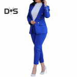 2 tk/komplekt Lady pidulik mantlip&uuml;kste komplekt, pikkade varrukatega topeltn&ouml;&ouml;bid, kitsa v&ouml;&ouml;kohaga kardigan keskmise pikkusega jakk sirge k&otilde;rge v&ouml;&ouml;kohaga p&uuml;ksid, ametlikud p&uuml;ksid S roosa punane v&auml;rv