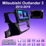 2 DIN Android Carplay Autoraadio Mitsubishi Outlander 3 2012-2019 jaoks Multimeediam&auml;ngija Peaseade Stereo GPS-navigatsioon BT WIFI 4+64GB 1+16GB,B