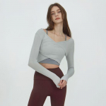 Debbie Wear Kurviga Wrap Crop T-s&auml;rk DEVI-T0041 Pumpkin:Free