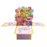 Palju &otilde;nne 65./55. s&uuml;nnip&auml;evaks &uuml;mbriku ja kirjutuskaardiga Armsa kooki k&uuml;&uuml;nla &otilde;hupallimustriga V&auml;rvilised &otilde;nnistuskaardid Loov voltimine B