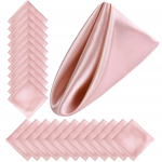 24tk 30*30cm r&auml;tik &Otilde;htus&ouml;&ouml;k Peo hotell Satiin Laud Salvr&auml;tikud Romantiline pulmakaunistus Pestav restoranitarbed riie 30x 30 cm roosa kuldne v&auml;rv