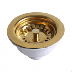 Sink Filter Kitchen Strainer and Stopper Golden Sinker Fixture Easy to Install Replace