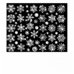 S&auml;deleva efektiga lumehelbe elektrostaatiline seinakleebis J&otilde;ulude lastetoa sisustus Klaasaken Kodukaunistus Uusaasta Tapeet