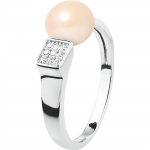 PERLINEA &ndash; kaasaegne ehtne mageveep&auml;rlitest k&auml;ev&otilde;ru nupp 8-9 mm &ndash; naturaalne roosa &ndash; 925 sterling h&otilde;be &ndash; naiste ehted 54 roosa
