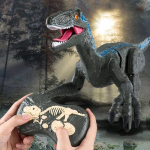 SHOP-STORY - VELOCIRAPTOR HALL : Dinosaure T&eacute;l&eacute;command&eacute; avec Lumi&egrave;res et Sons