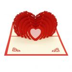 3D-s&uuml;dame h&uuml;pikkaart s&otilde;brap&auml;eva &otilde;nnitluskaart Automaatne h&uuml;pikaknaarmastuskaart emadep&auml;eva aastap&auml;eva kingituseks 10x15cm