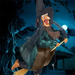 Halloweeni rippuv animeeritud r&auml;&auml;kiv n&otilde;id rekvisiidid naerva heli juhtimisega