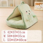 Soe kassimaja Kassimaja siseruumides Lemmiklooma koerad Kassid Talvemaja Eemaldatav matt Suletud lemmikloomavilla Kassi voodi V&auml;ikese koera lemmikloomatarbed S-39x32x34cm