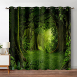 Mets džungel puu looduslik maastik aken kardinad elutuba k&ouml;&ouml;k magamistuba juga 2 tk Decor W50 X H130(CM)X2&Hook