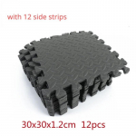 12 tk Puzzle Fitness Matid spordimatid, EVA blokeerivad vahtplastist p&otilde;randaplaadid j&otilde;usaali jaoks, j&otilde;usaalivarustuse matt, p&otilde;randamatt lapsele 30 CM 12pcs must
