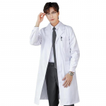 Doctor Lab Coat Laboratory College Keemia&otilde;e Kombinesoonid Valge kittel meestele Pikkade varrukatega arstivorm meessoost 2XL valge