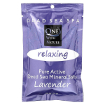 One with Nature, Dead Sea Spa, Mineral Salt, Relaxing, Lavender, 70g (2.5oz) gray