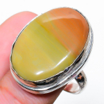 Polychrome Jasper Handmade 925 Sterling Silver Jewelry Ring Size 7.5 m9z51
