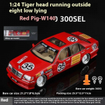 1/24 Benz SW140 320SEL Muudetud Versioon Super V&otilde;idus&otilde;iduauto Sulamist Metallist Valatud Mudelauto Kogumis Hobi Kaunistused punane