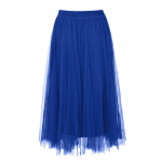 Litritega pikk t&uuml;ll &uuml;hev&auml;rviline elegantne seelik, kihiline v&otilde;rk-tee pikkusega suure &auml;&auml;rega seelikud naistele S